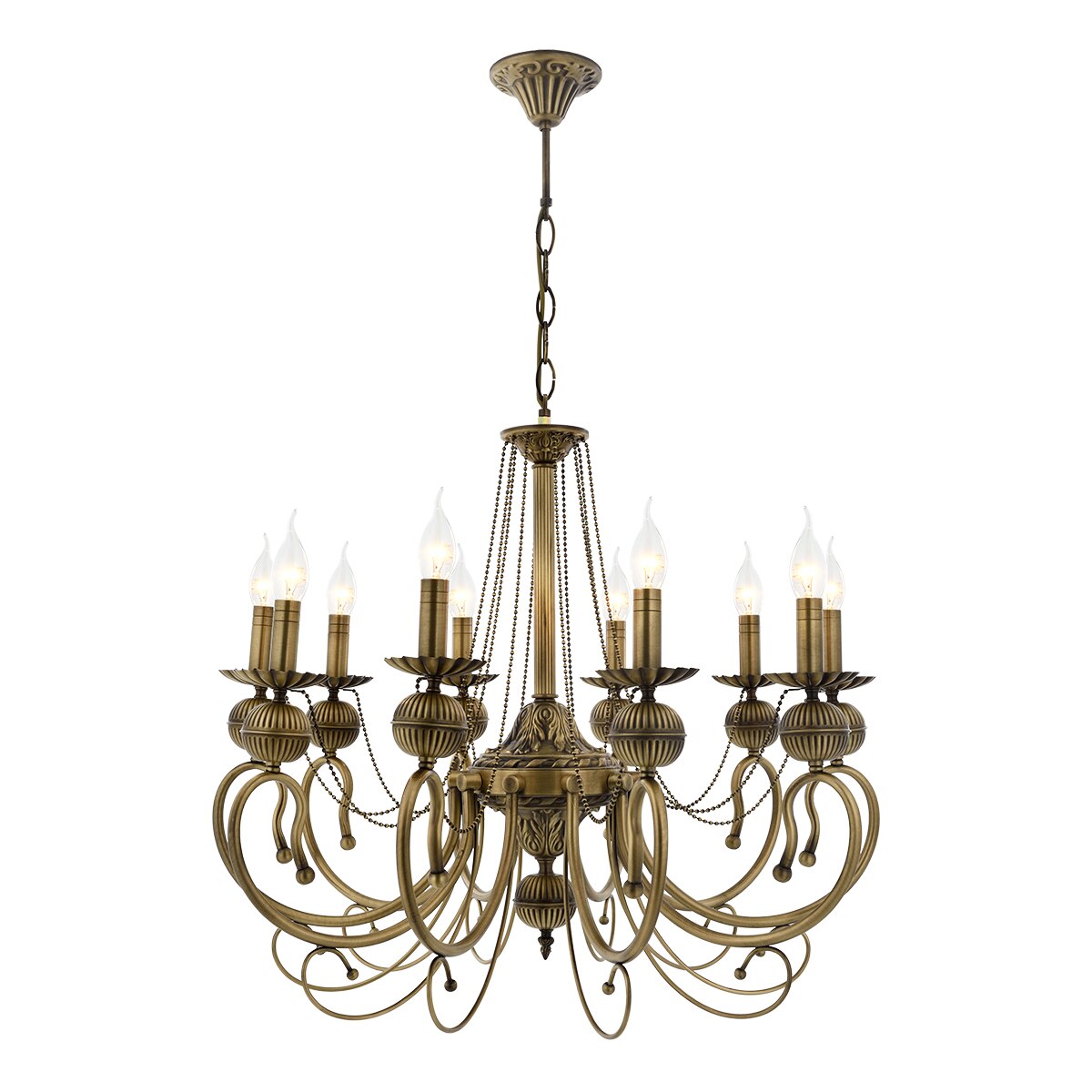 Lustra Kasgar Asi, 10 brate, 10xE14-40W, antiq 2024-52-10