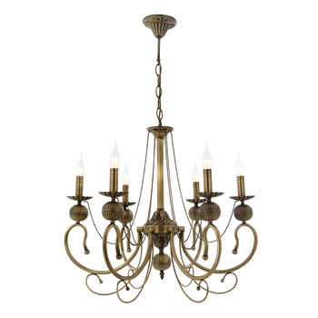 Lustra Kasgar Asi, 6 brate, 6xE14-40W, antiq 2024-52-06 Lustra Kasgar Asi, 6 brate, 6xE14-40W, antiq 2024-52-06