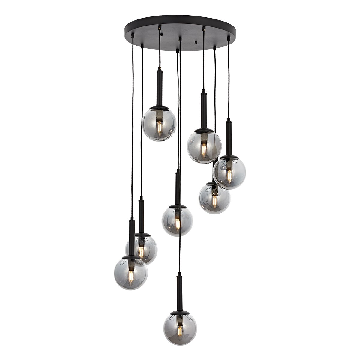 Lustra Helyum Asi, 8xE14-40W, negru 4521-64-08