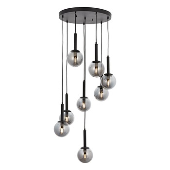 Lustra Helyum Asi, 8xE14-40W, negru 4521-64-08 Lustra Helyum Asi, 8xE14-40W, negru 4521-64-08