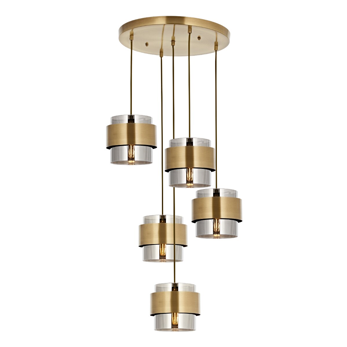 Lustra Roza Asi, 5 brate, 5xE27-60W, antiq 4035-52-05