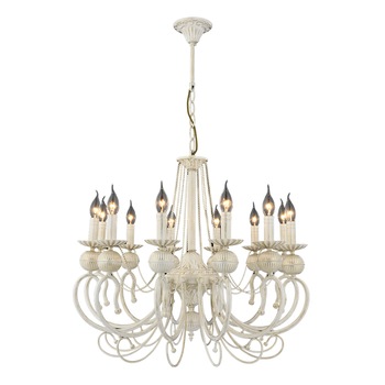 Lustra Kasgar Asi, 12 brate, 12xE14-40W, crem patina aurie 2024-45-12 Lustra Kasgar Asi, 12 brate, 12xE14-40W, crem patina aurie 2024-45-12