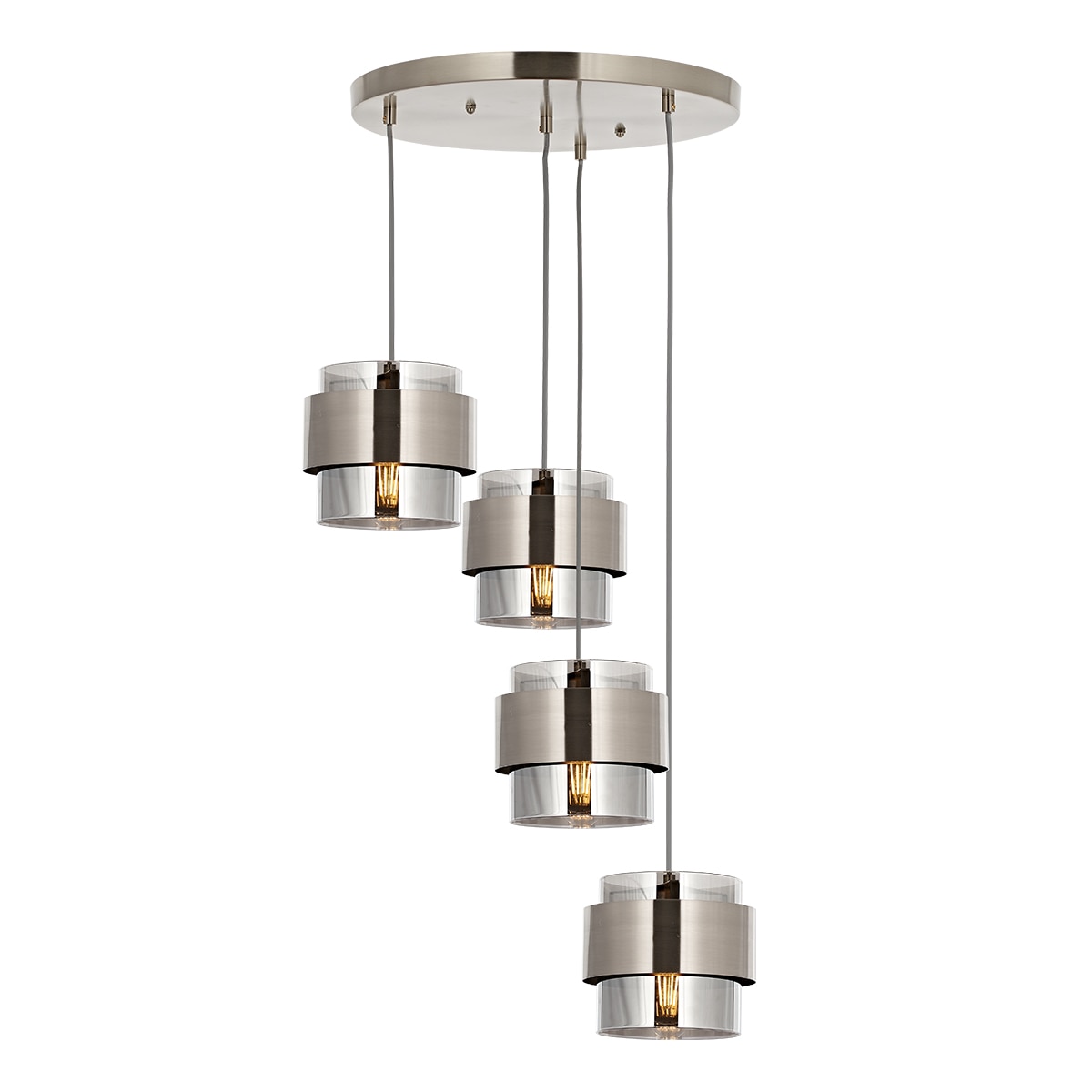 Lustra Roza Asi, 4 brate, 4xE27-60W, crom satinat 4035-53-04