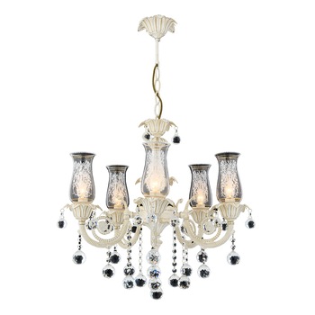 Lustra Yasmin Asi, 5 brate, 5xE14-40W, crem patina aurie 4027-45-05 Lustra Yasmin Asi, 5 brate, 5xE14-40W, crem patina aurie 4027-45-05