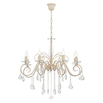 Lustra Reka Asi, 8 brate, 8xE14-40W, crem patina aurie 2335-45-08 Lustra Reka Asi, 8 brate, 8xE14-40W, crem patina aurie 2335-45-08