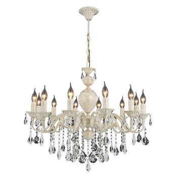 Lustra Ilyum Asi, 12 brate, 12xE14-40W, crem patina aurie 4012-45-12 Lustra Ilyum Asi, 12 brate, 12xE14-40W, crem patina aurie 4012-45-12