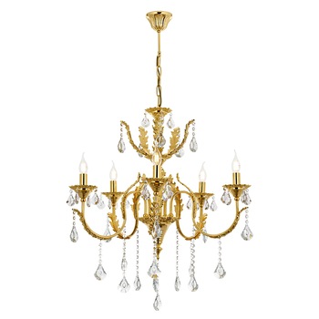 Lustra Ernesto Asi, 5 brate, 5xE14-40W, auriu 8910-61-05 Lustra Ernesto Asi, 5 brate, 5xE14-40W, auriu 8910-61-05