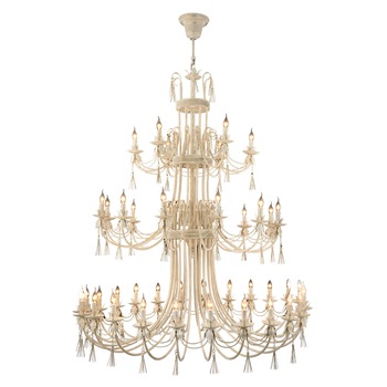 Lustra Saray Asi, 42 brate, 42xE14-40W, crem patina aurie 2010-45-42 Lustra Saray Asi, 42 brate, 42xE14-40W, crem patina aurie 2010-45-42