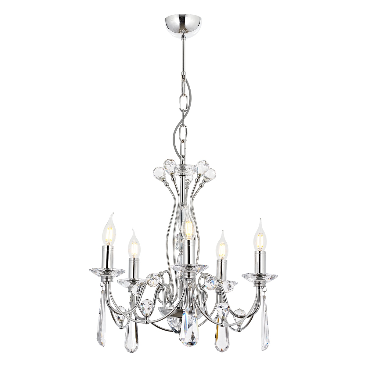 Lustra Leydi Asi, 5 brate, 5xE14-40W, crom 5051-51-05