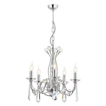 Lustra Leydi Asi, 5 brate, 5xE14-40W, crom 5051-51-05 Lustra Leydi Asi, 5 brate, 5xE14-40W, crom 5051-51-05