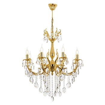 Lustra Havuzlu Asi, 8 brate, 8xE14-40W, auriu 4043-61-08 Lustra Havuzlu Asi, 8 brate, 8xE14-40W, auriu 4043-61-08