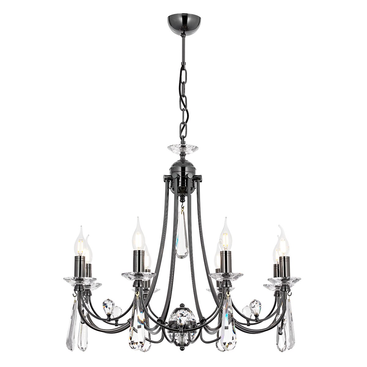 Lustra Prenses Asi, 8 brate, 8xE14-40W, fume 5053-82-08