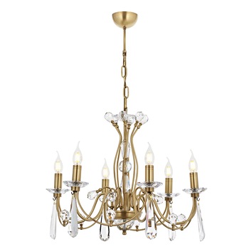 Lustra Leydi Asi, 6 brate, 6xE14-40W, antiq 5051-52-06 Lustra Leydi Asi, 6 brate, 6xE14-40W, antiq 5051-52-06