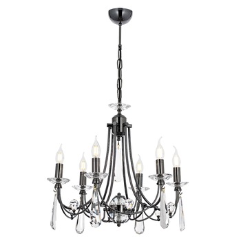 Lustra Prenses Asi, 6 brate, 6xE14-40W, fume 5053-82-06 Lustra Prenses Asi, 6 brate, 6xE14-40W, fume 5053-82-06