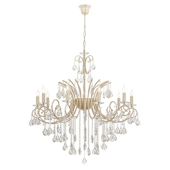 Lustra Lilya Asi, 10 brate, 10xE14-40W, crem patina aurie 2325-45-10 Lustra Lilya Asi, 10 brate, 10xE14-40W, crem patina aurie 2325-45-10