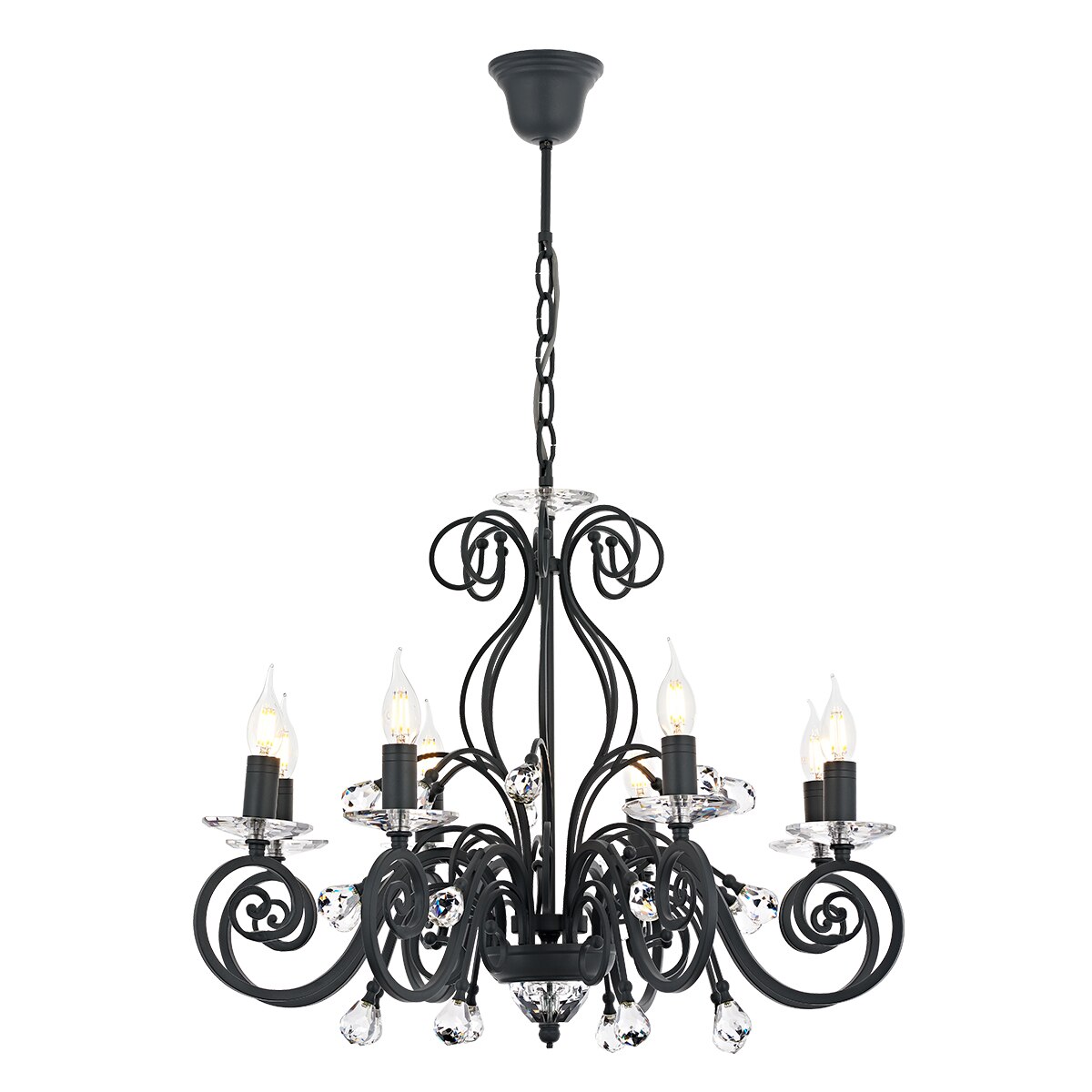 Lustra Santo Asi, 8 brate, 8xE14-40W, antracit 2320-96-08