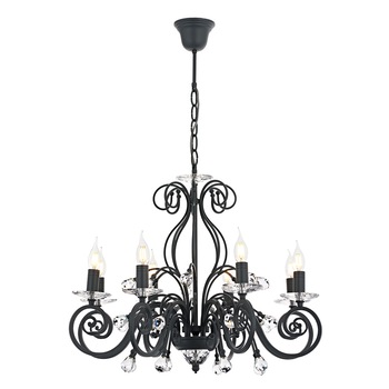 Lustra Santo Asi, 8 brate, 8xE14-40W, antracit 2320-96-08 Lustra Santo Asi, 8 brate, 8xE14-40W, antracit 2320-96-08