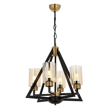 Lustra Prizma Asi, 4 brate, 4xE27-60W, negru 2202-64-04 Lustra Prizma Asi, 4 brate, 4xE27-60W, negru 2202-64-04