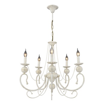 Lustra Kasgar Asi, 5 brate, 5xE14-40W, crem patina aurie 2024-45-05 Lustra Kasgar Asi, 5 brate, 5xE14-40W, crem patina aurie 2024-45-05