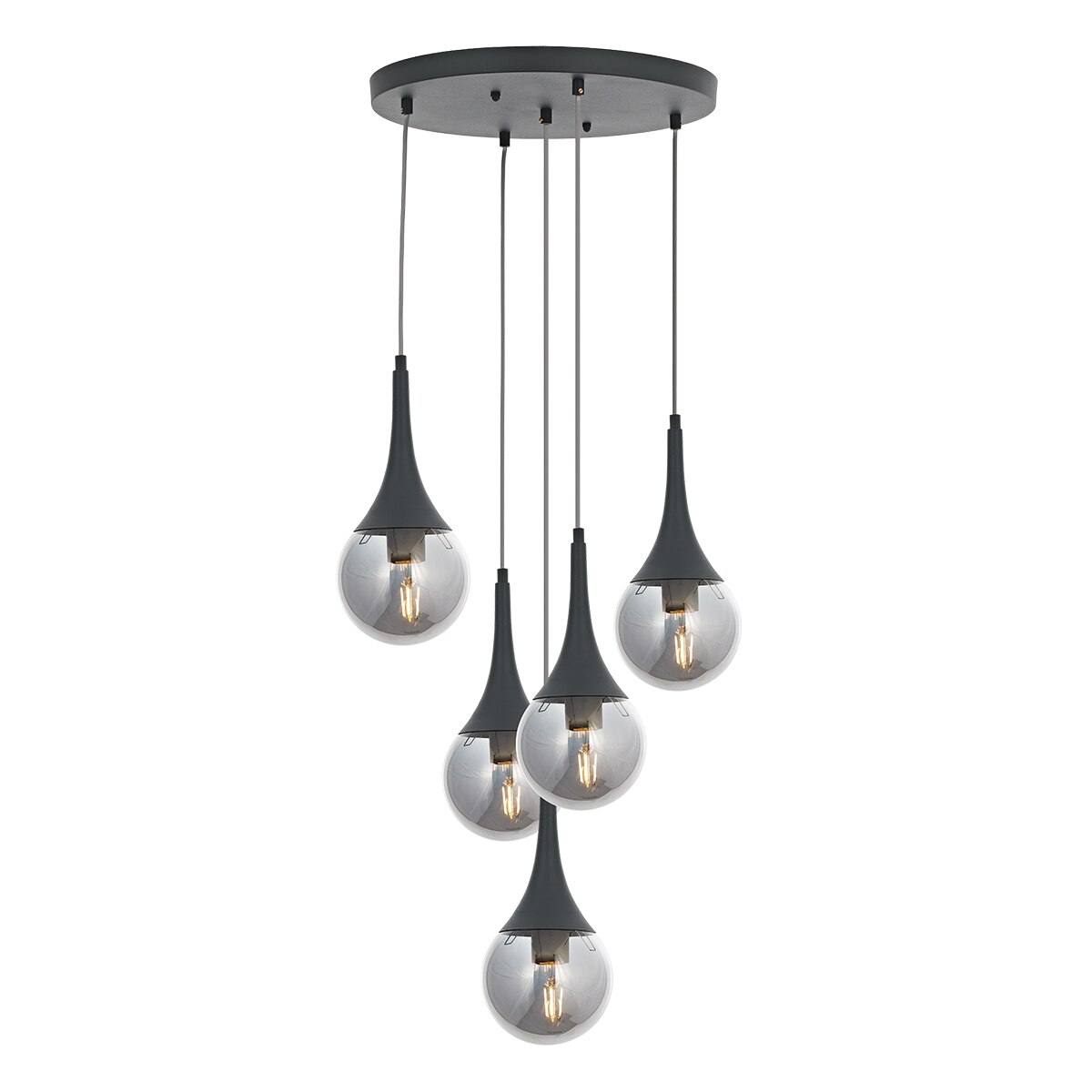 Lustra Berna Asi, 5xE27-60W, antracit 1888-96-05