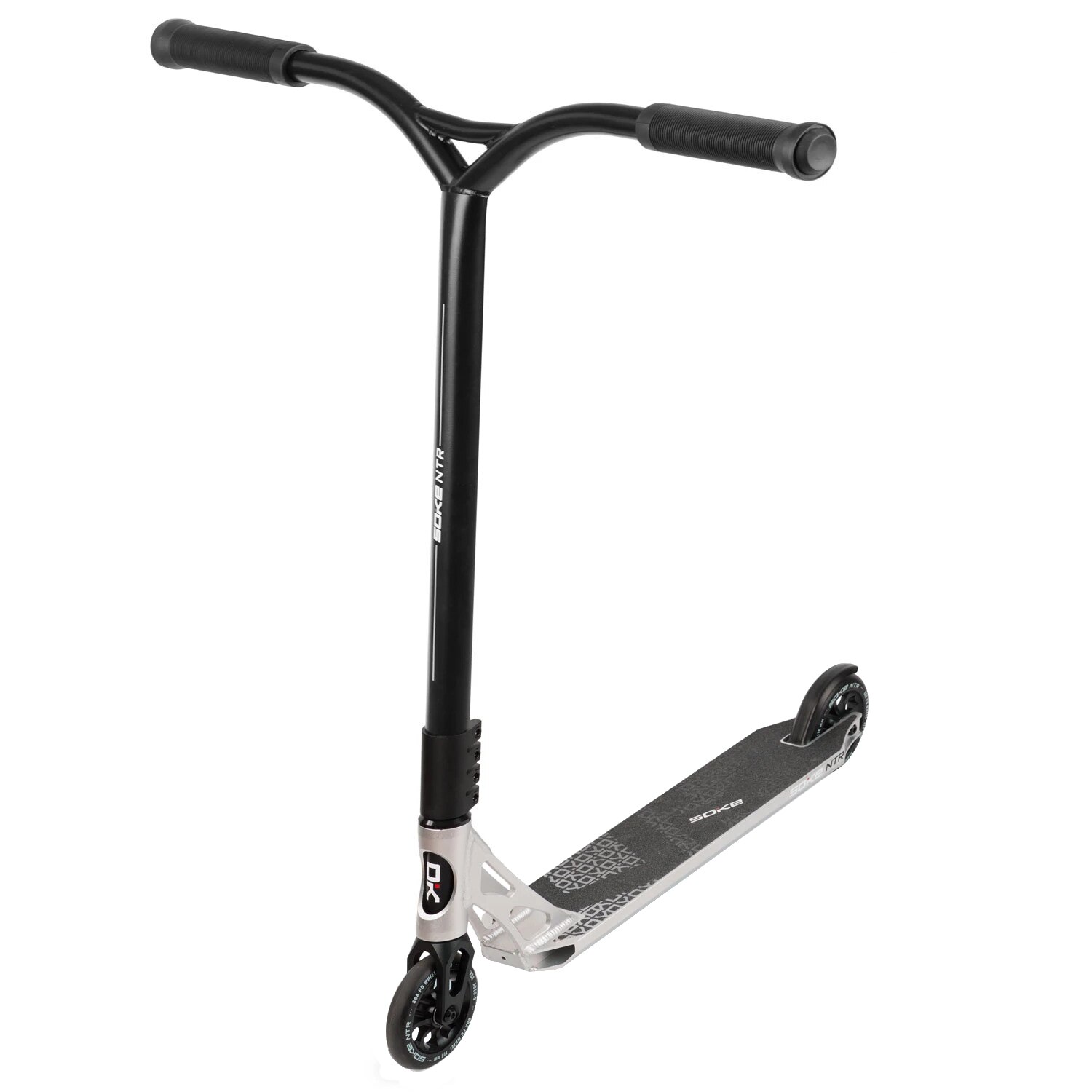 Trotineta Soke NTR, cadru si ghidon cu structura rezistenta, gri, roti de 110mm, rulment ABEC 9, 83 x 69 cm