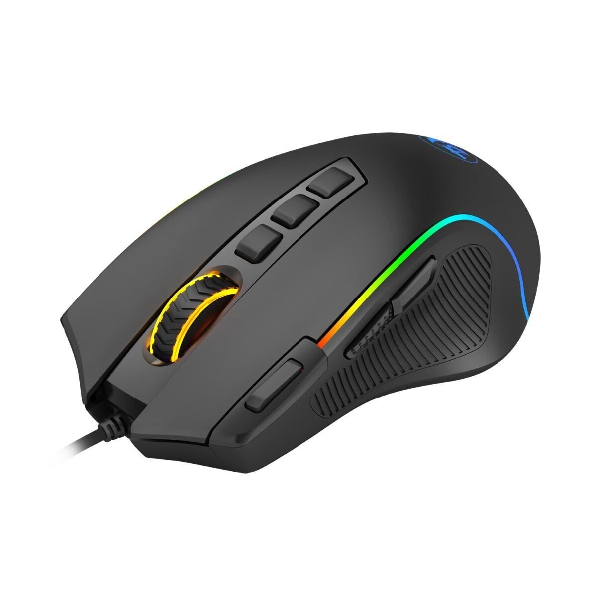 Mouse gaming Redragon Predator, 8000 DPI, 9 butoane, iluminare LED RGB Chroma