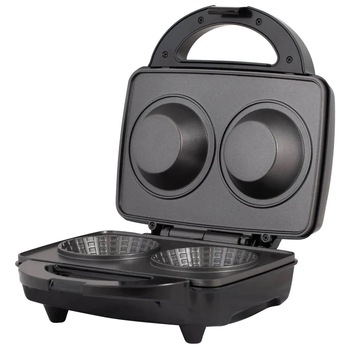 Aparat de gaufre in forma de con First Austria FA-5304, 600W, 2 conuri, Acoperire antiaderenta, Indicator LED, Negru Aparat de gaufre in forma de con First Austria FA-5304, 600W, 2 conuri, Acoperire antiaderenta, Indicator LED, Negru