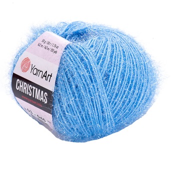Fir textil YarnArt Christmas 03, pentru crosetat si tricotat, acril, albastru, 142 m Fir textil YarnArt Christmas 03, pentru crosetat si tricotat, acril, albastru, 142 m