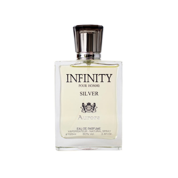 Infinity Silver Eau de Parfum, Aurora, férfi, 100 ml