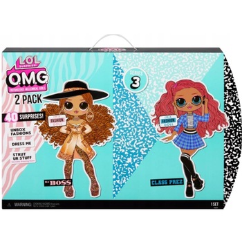 Set de joaca cu 2 papusi L.O.L. Surprise! OMG Outrageous Milennial Girls Set de joaca cu 2 papusi L.O.L. Surprise! OMG Outrageous Milennial Girls
