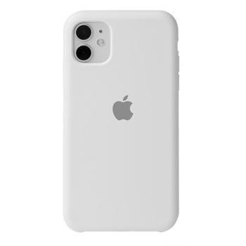 Husa de protectie Apple Silicone microfibra pentru iPhone 11, White Husa de protectie Apple Silicone microfibra pentru iPhone 11, White