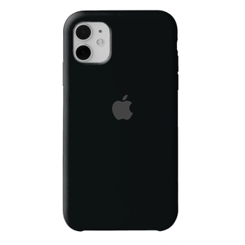 Husa de protectie Apple Silicone microfibra pentru iPhone 11,Black Husa de protectie Apple Silicone microfibra pentru iPhone 11,Black