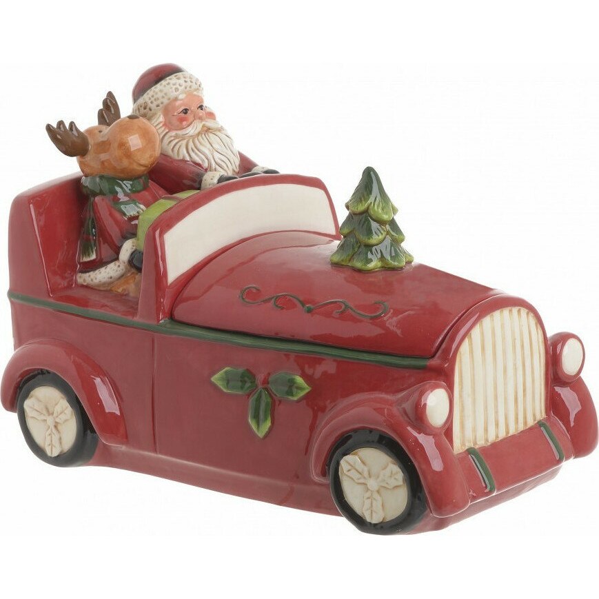 Bomboniera Santa'S Car, Ceramica, 25,5Χ16,5Χ17