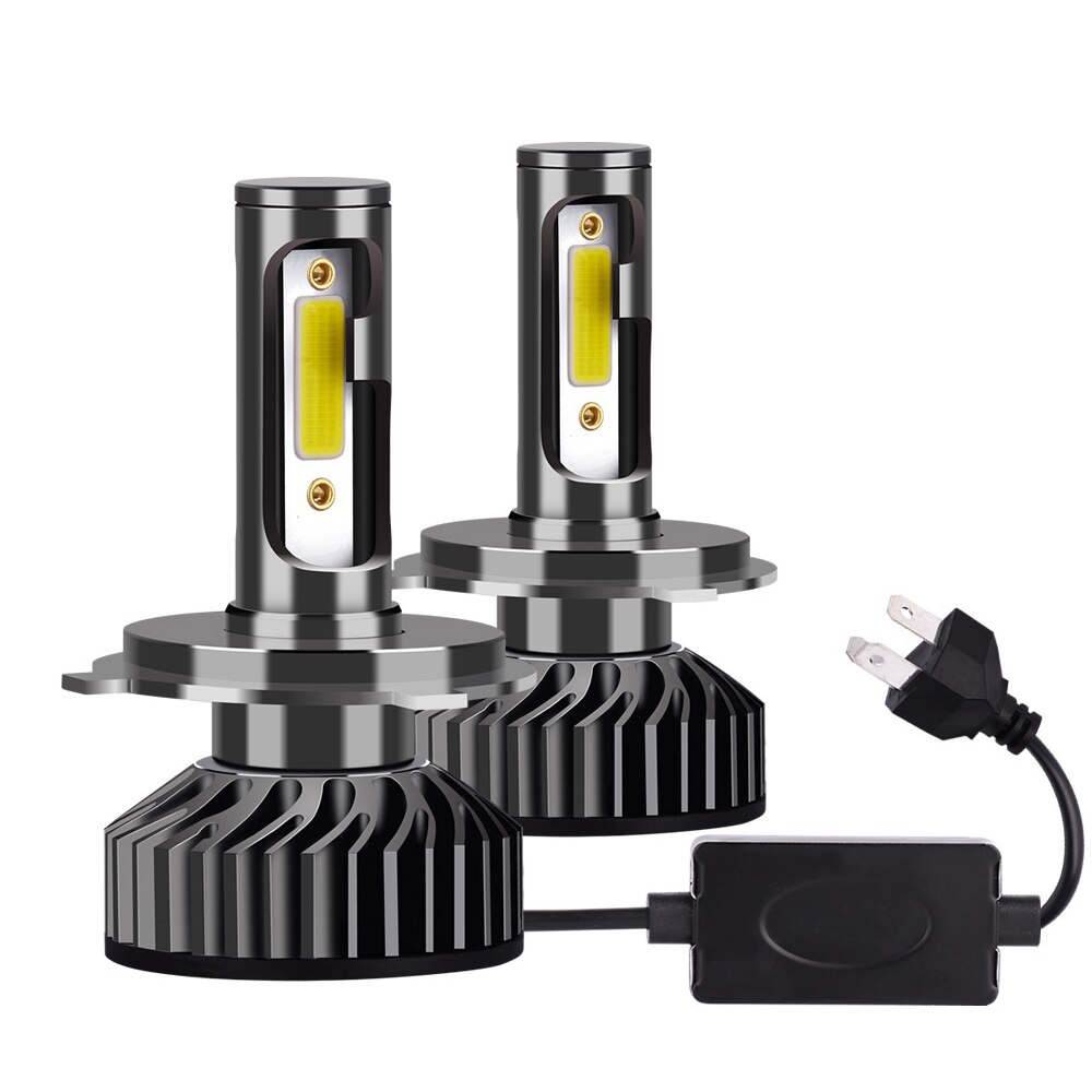 Set 2 becuri LED F2 cob , Canbus, 100W, lumina alb-rece, 12.000 lumeni, fara eroare, SOCLU H4