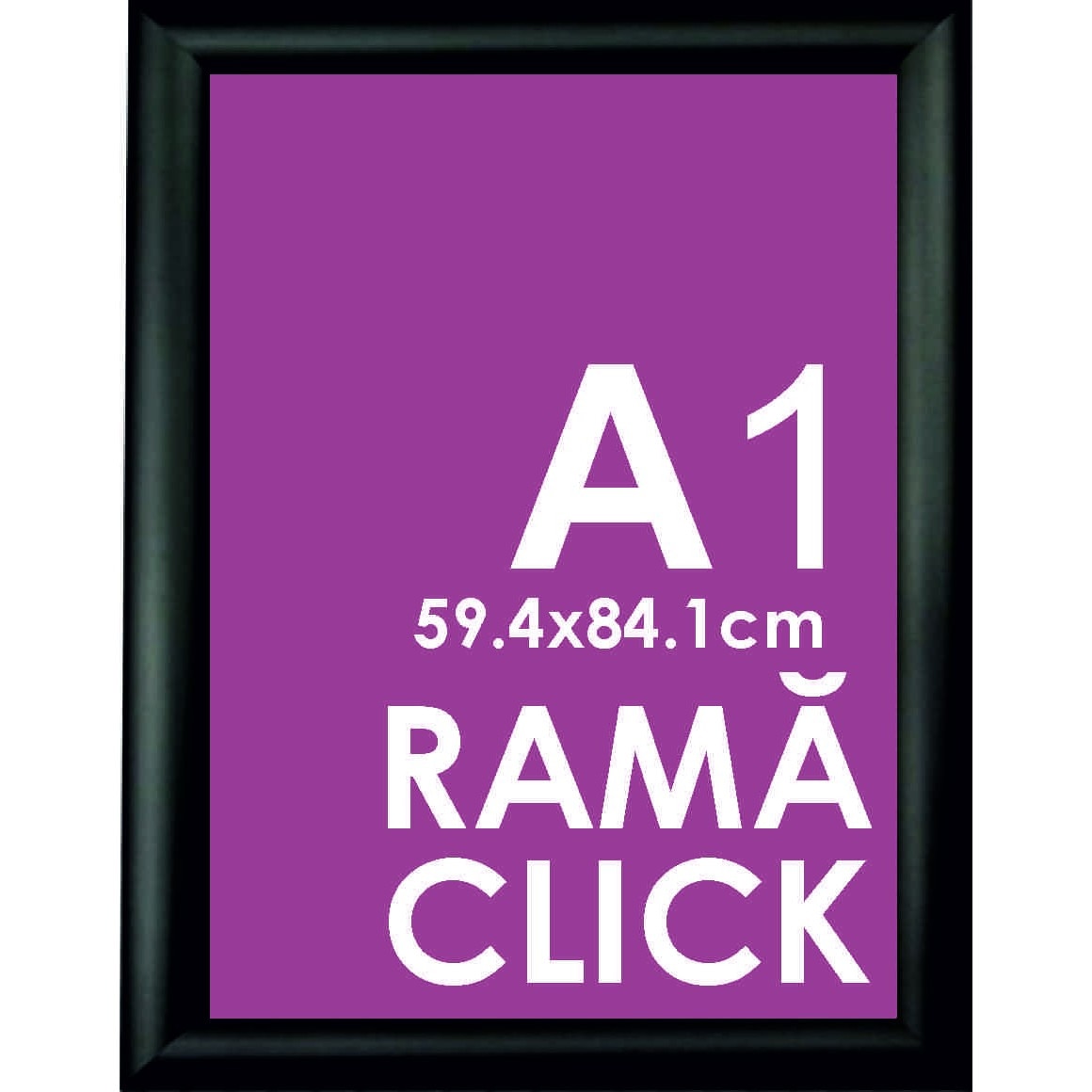 Rama Click Poster negru A1 - 594 x 841 mm