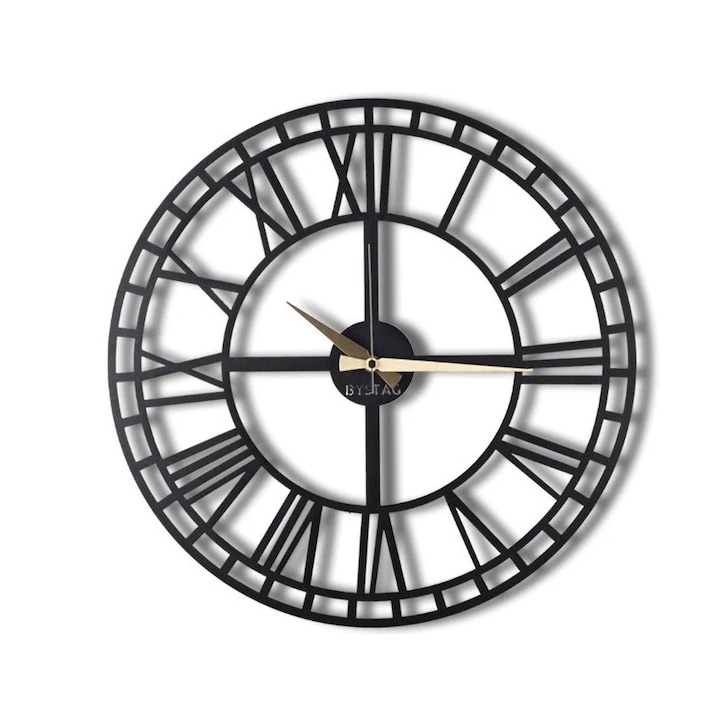 Стенен часовник Bystag 805BSG1104, 50х50 см, Метал, Черен