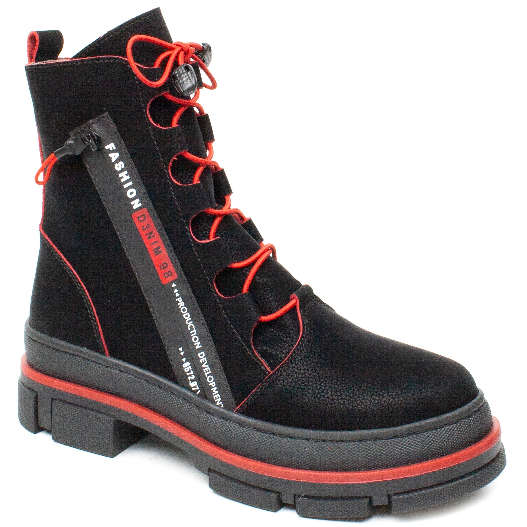 Ghete dama 315 rosu nubuk