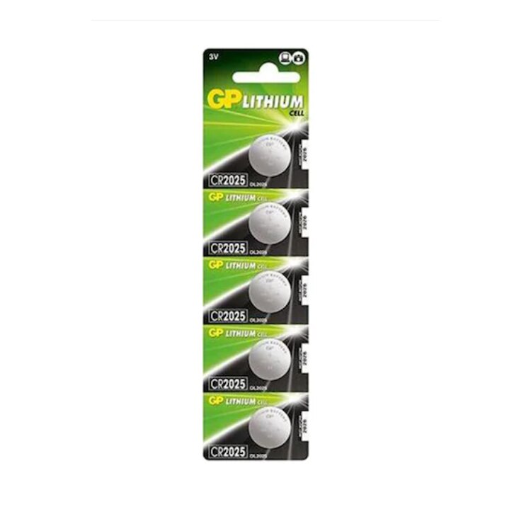Set 5 bucati baterie plata cu litiu Gp cr2025 3v 1x Blister