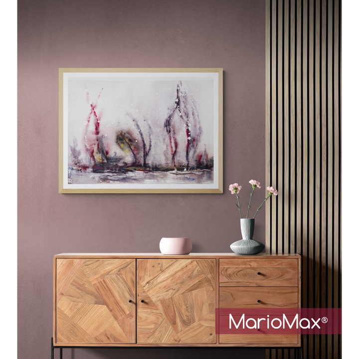 Картина MarioMax Червената река, Акварелна техника, 37,5см x 28см