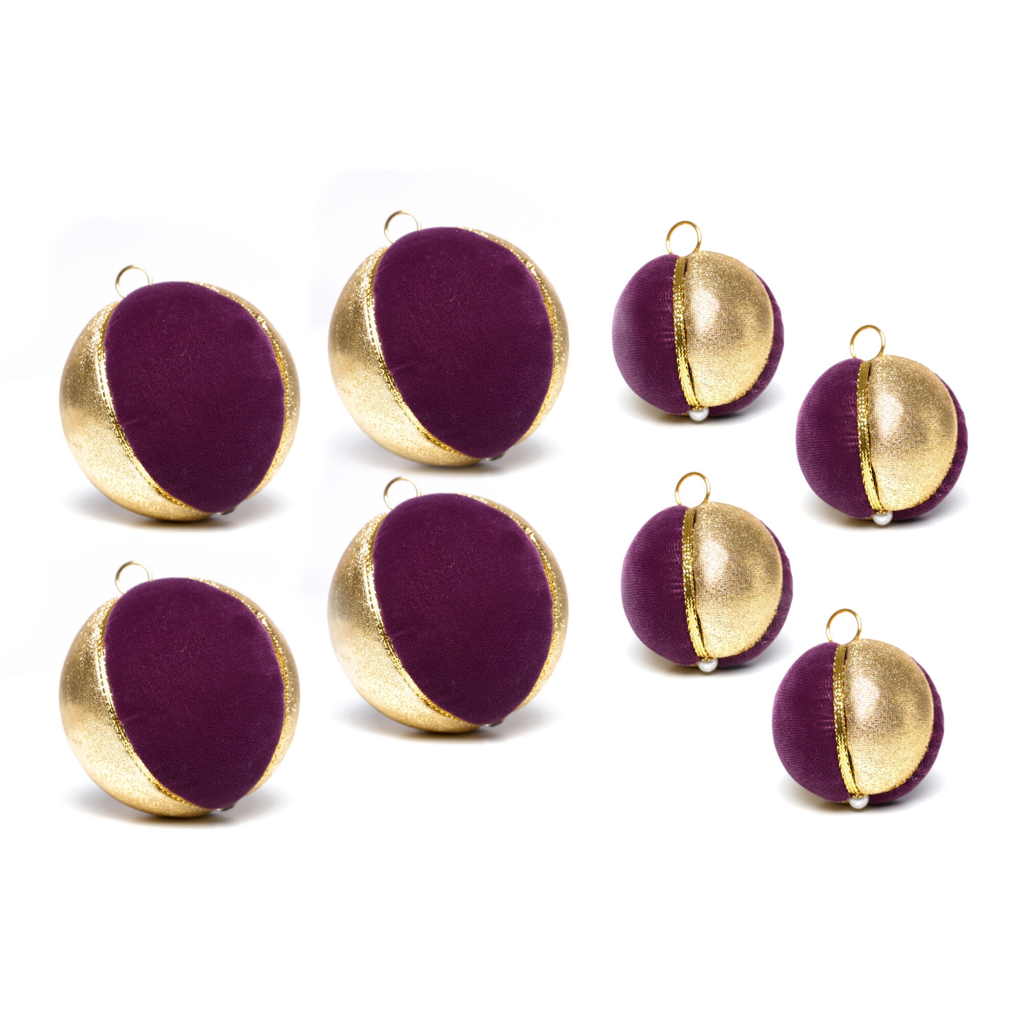 Set Globuri handmade Purple, 8 buc, Piticool