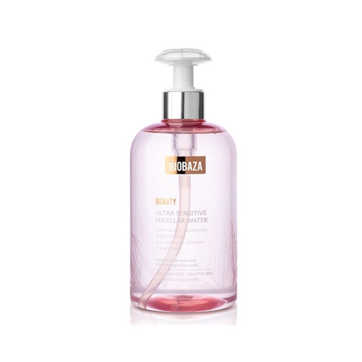 Micellás víz, Biobaza, ultraérzékeny, aloe verával és panthenollal, 500 ml