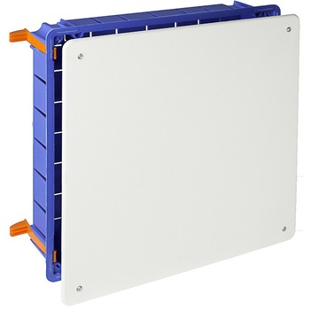Set doza derivatie gips carton Solera 324GW, incastrata, 12 intrari Ø25, 12 intrari Ø32, 252x252x50 mm, 2 bucati Set doza derivatie gips carton Solera 324GW, incastrata, 12 intrari Ø25, 12 intrari Ø32, 252x252x50 mm, 2 bucati