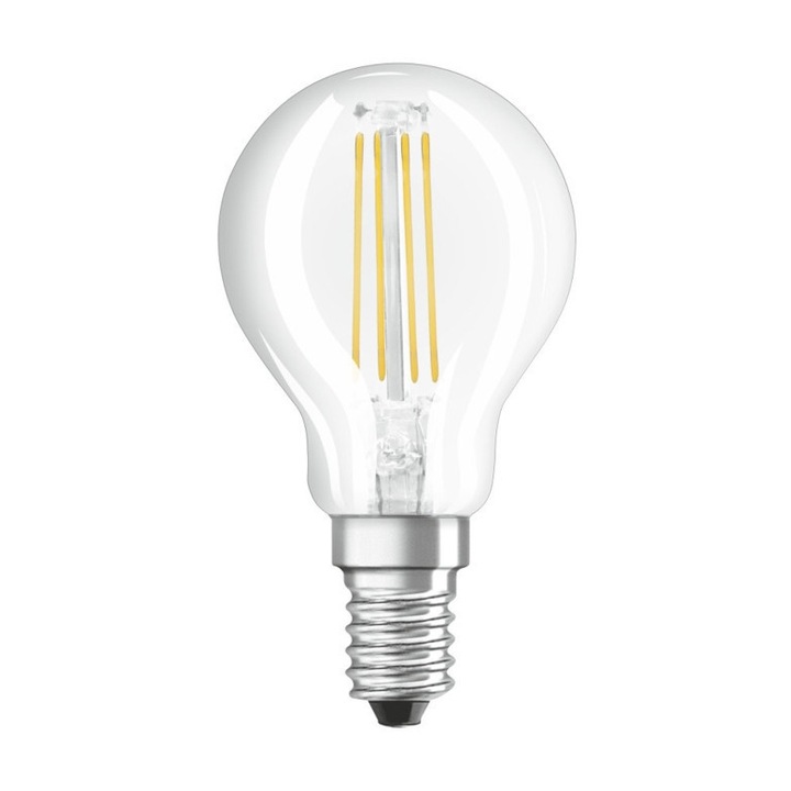 Osram Superstar állítható kis gömb alakú LED izzó, átlátszó üvegburkolat, 6,5W, 806lm, 2700K, E14
