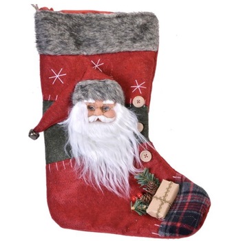 Cizma decorativa de Craciun, Rosie, Mos Craciun, 40 cm Cizma decorativa de Craciun, Rosie, Mos Craciun, 40 cm