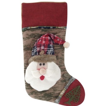 Cizma decorativa de Craciun, Rosu-Maro, Mos Craciun, 40 cm Cizma decorativa de Craciun, Rosu-Maro, Mos Craciun, 40 cm