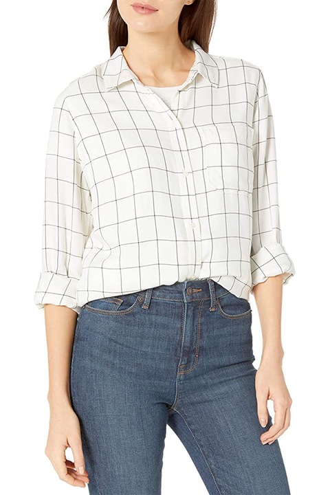 Find Goodthreads női ing 3289592-A14783, hosszú ujjú, zsebes, modális, fehér, M-L