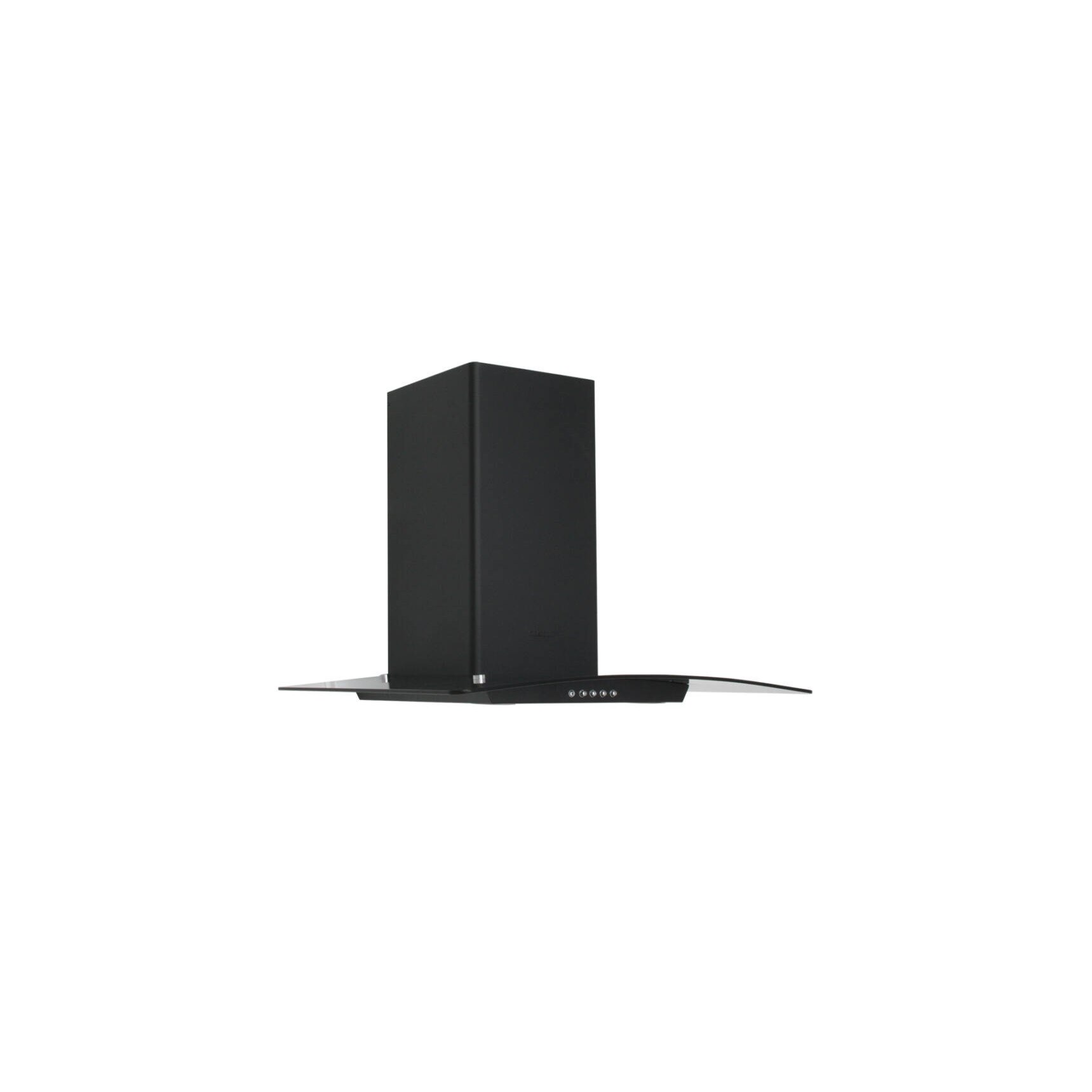 Hota Mekappa KAMINOX, 60 cm, neagra cu sticla curbata