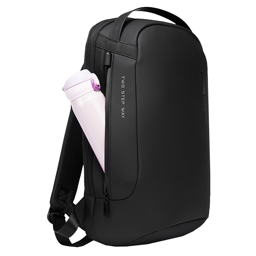 Rucsac laptop 15.6", casual, impermeabil, cu sistem antifurt, port de incarcare USB, BANGE, 48x15x32 cm, Negru