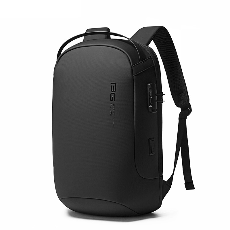 Rucsac laptop 15.6", casual, impermeabil, cu sistem antifurt, port de incarcare USB, BANGE, 48x15x32 cm, Negru