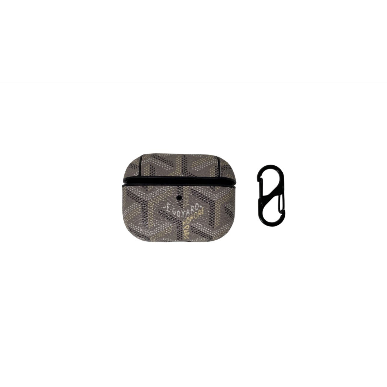 Husa cu model pentru Apple AirPods Pro, din piele, Gri-Negru